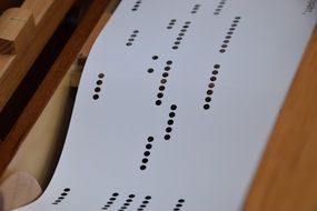 wooden barrel organ closeup