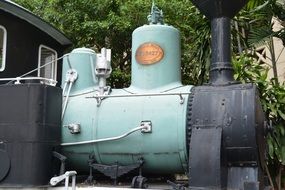 Blue boiler in Munich,Germany