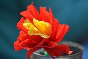 red paper flower