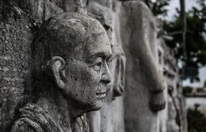 Face Stone Sculpture