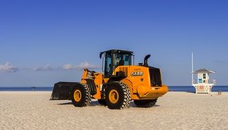 large beach cleaning machine