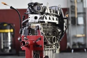 mechanical engine close-up