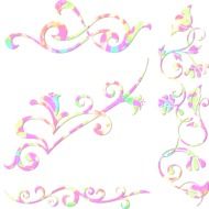 pink elements for scrapbooking