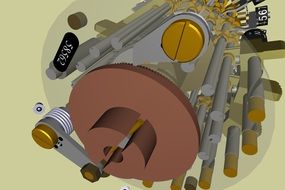 mechanism for a pocket calculator