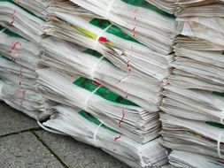 stack of newspapers