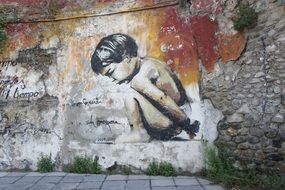 graffiti with a child as a work of art