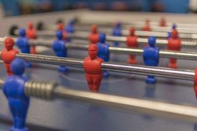 Playing table football