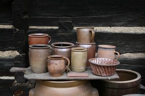 pottery in a pottery workshop