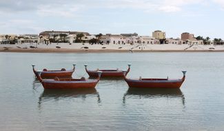 boats on the water in El Gouna, Egypt