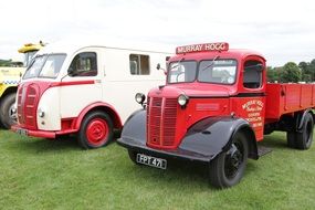 Vintage Truck and Wagon, Classic cars on lawn