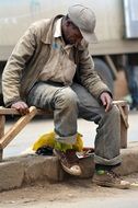 african construction worker