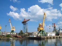 Cranes at the port of Riga