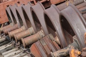 rusty train wheels