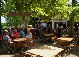beer bar in summer garden