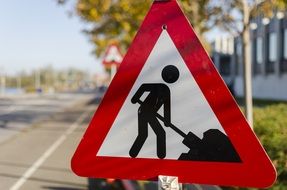 Road sign about road works