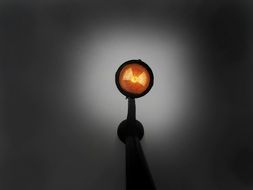 Light Post on gray background