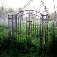 wrought iron fence