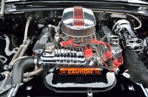 chrome car engine