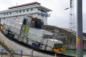 transport ship on the Panama Canal
