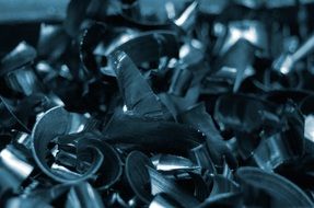 steel chips after processing