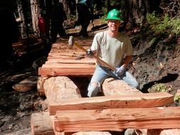 worker with a sledgehammer from Washington Trails