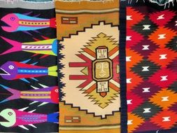 traditional fabrics in the otavalo market