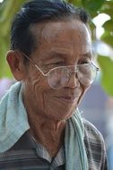 portrait of Thai old man