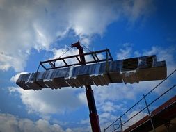 lifting crane with load