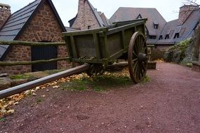 medieval wooden trolley