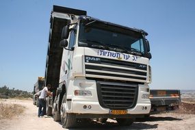 truck with building materials