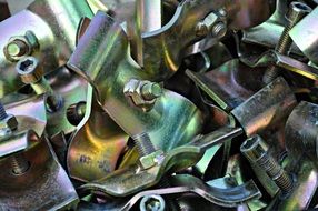 closeup picture of shiny tools