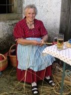 Woman in a dirndl costume