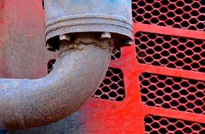 exhaust pipe of the big car
