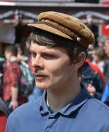 Worker at a May 1st rally in Hamburg