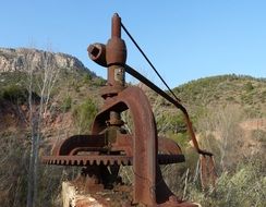 rusty mechanism for pumping water
