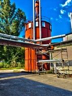 colorful water tower