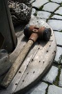 decorative Wooden and metal Old Tool