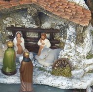 scale model of christmas crib