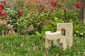 stone art in the garden