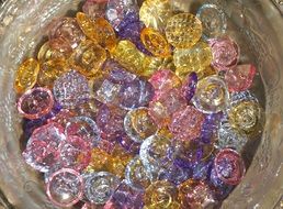 lot of colorful acrylic buttons handmade