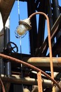 outdoor lamp of an abandoned plant in vratsa