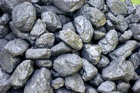 pile of coal close up