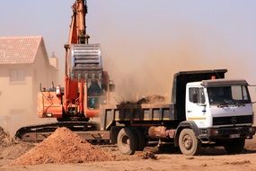 dust on the construction site