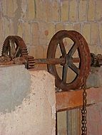 old rusty Mechanism of water Well