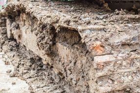 industrial machinery in the mud