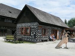 painted rustic Wooden house, Drevenica, slovakia, ÄiÄmany