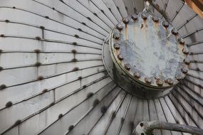 close-up industrial tank