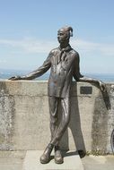 Dammglonker statue at the port, germany, Langenargen