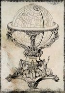 Globe Earth Vintage Antique drawing
