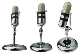 retro radio microphones